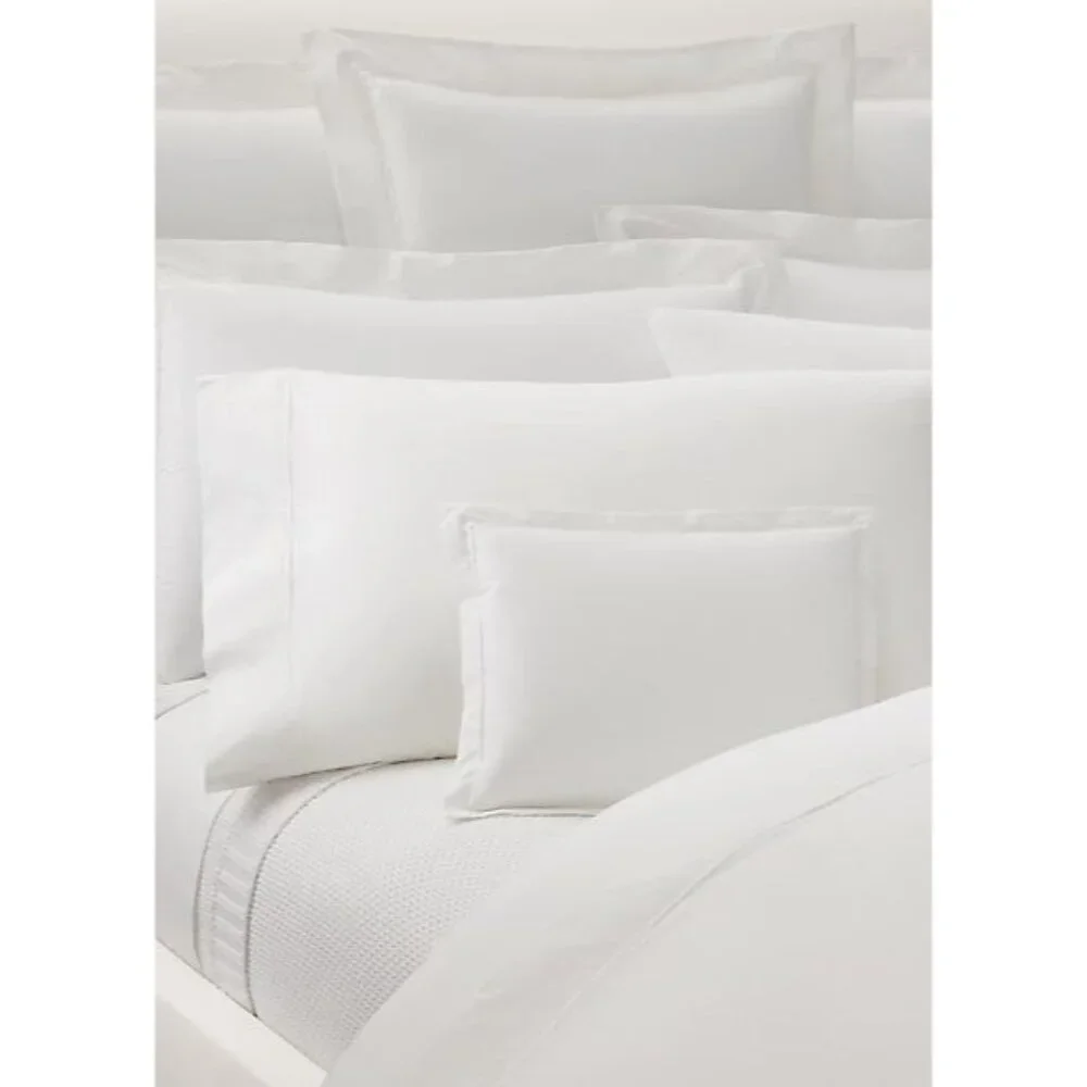 Ralph Lauren Home Palmer Percale Standard Sham Tux White Organic Cotton 20